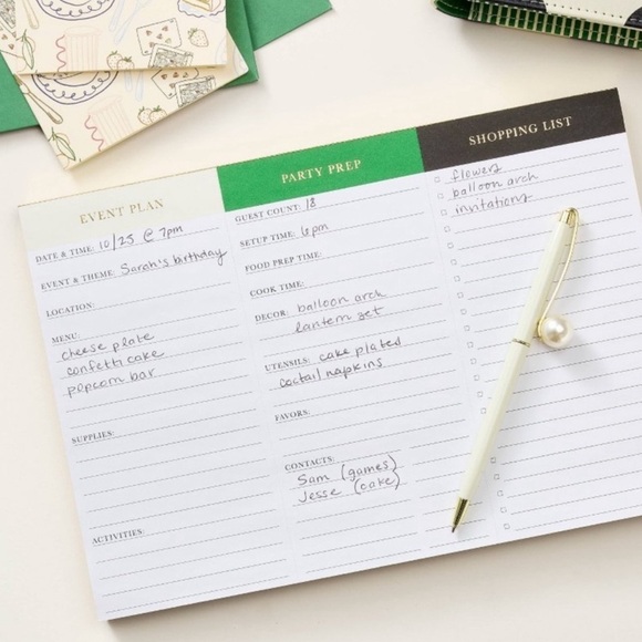 Kate Spade x Target Party Planning Notepad - Picture 2 of 3
